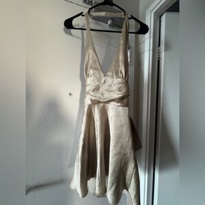 Zara Cream Backless Dress